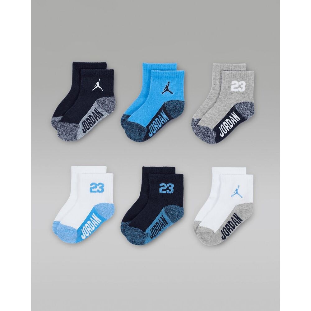 Jordan Toddler Obsidian 6Pk Core Jumpman Ankle Socks 2-4T